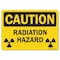 Signmission OSHA Caution Decal, Radiation Hazard, W/ biohazard graphic, 10in X 7in Decal, 7" H, 10" W, Landscape OS-CS-D-710-L-19223 - alternate 1